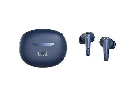 boAt Newly Launched Airdopes 141 ANC TWS Earbuds with 42 hrs Playback, 50 ms Low Latency Beast Mode,  ASAP Charge, USB Type-C Port & IPX5(Andaman Blue)