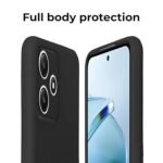 Silicon Back Case Cover for Redmi 12 5G | Camera Bumper Protection Back Cover (Black)