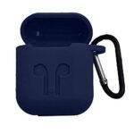 AirPods 1 Ad 2 Case Cover Portable Silicone Skin Cover with Keychain Carabiner (Supports Wireless Charging) Compatible