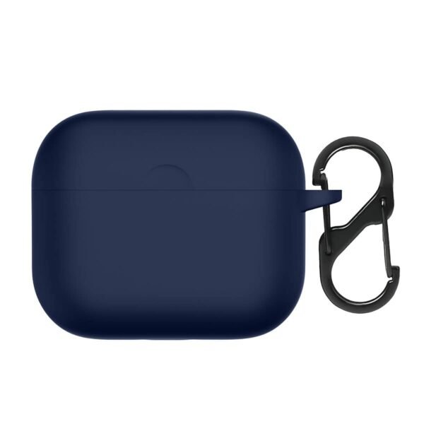 Protective Shockproof Silicone Cover Case with Buckle Compatible with Noise Air Buds+ / Noise Air Buds Plus (Midnight Blue)