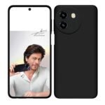 Vivo T3x 5G Back Cover | Soft Silicone Slim Back Case Cover for Vivo T3x 5G - Black