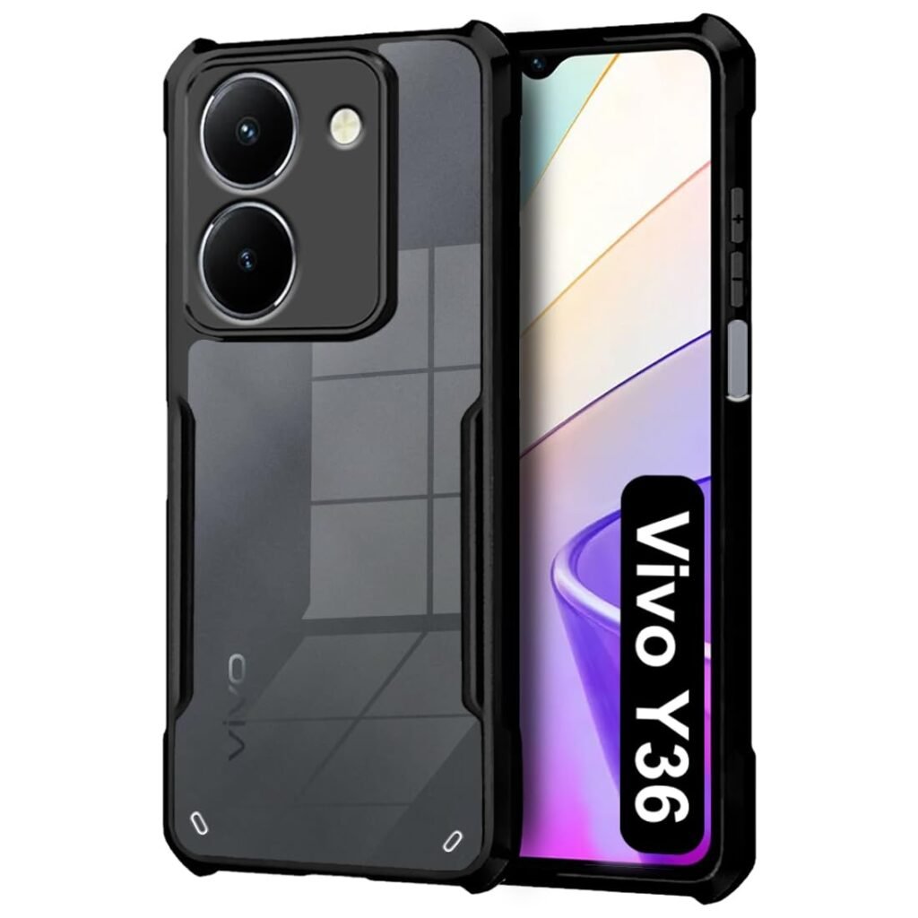 Shockproof Back Case Cover for Vivo Y36 | Ultra Clear Soft Silicone | (Transparent)