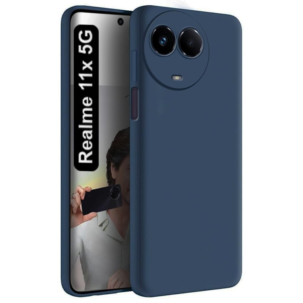 Silicone Realme 11 / 11x 5G / Narzo 60x 5G Case Cover | 360 Degree Camera Protection (Blue)