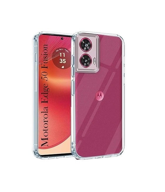 Back Cover Case for Motorola Edge 50 Fusion 5G | 360 Degree Protection - Transparent