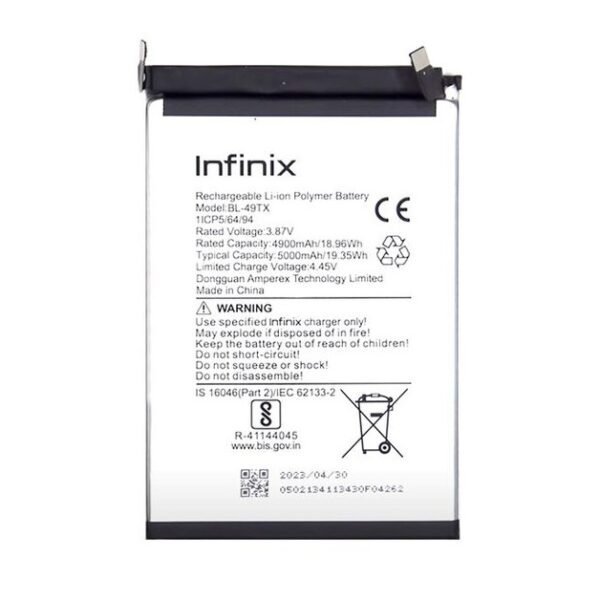 Original BL-49TX Battery for Infinix Note 30 5G( X6711 ) Smartphone | Fast Charging Support, 100% Back Up, Guaranteed High Performance |