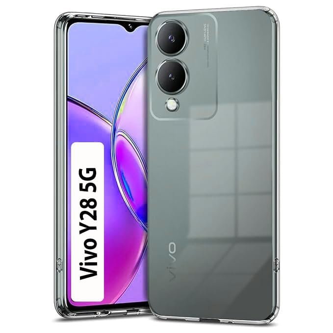 Vivo Y28 5G Back Cover | Slim Soft Back Case for Vivo Y28 5G (Transparent)