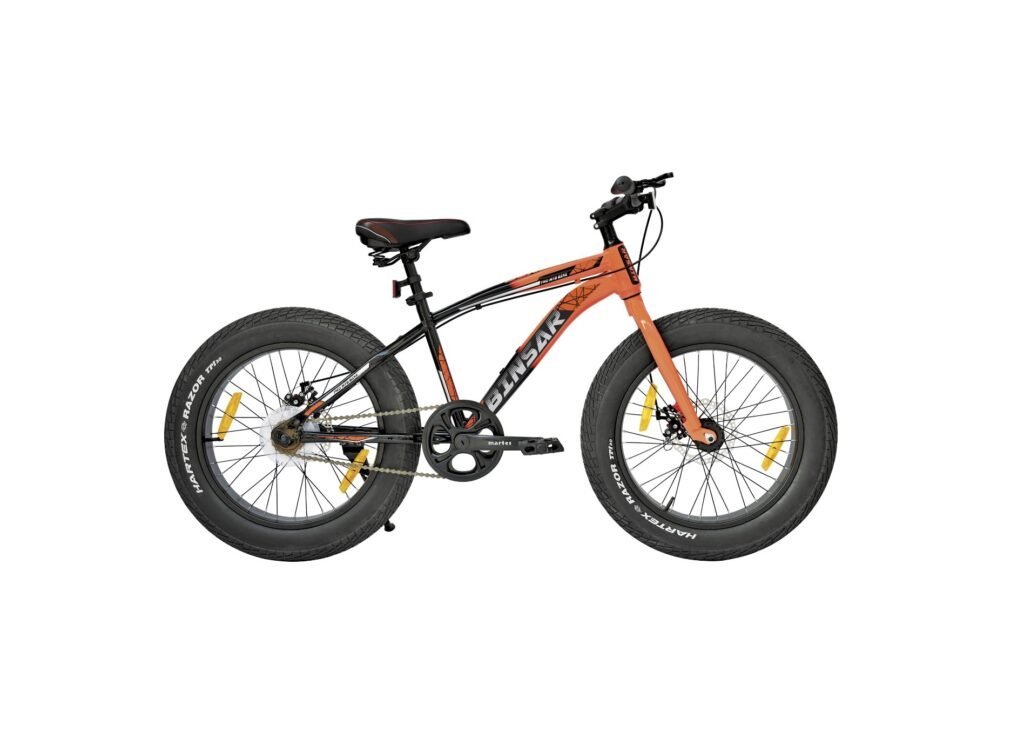 BINSAR Cycles | Fat Bike | Bicycle for Boys with Rigid Fork Dual DIsc Brake -20X4.00" Non IBC (DUDE) S/Speed