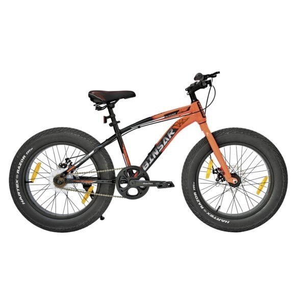 BINSAR Cycles | Fat Bike | Bicycle for Boys with Rigid Fork Dual DIsc Brake -20X4.00" Non IBC (DUDE) S/Speed