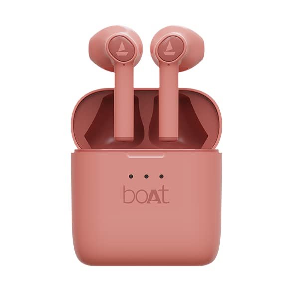 boAt Airdopes 138 with 13mm Drivers, Bluetooth V5.0+EDR, 12 hours nonstop music Wireless Earbuds (Cherry Blossom)