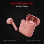 boAt Airdopes 138 with 13mm Drivers, Bluetooth V5.0+EDR, 12 hours nonstop music Wireless Earbuds (Cherry Blossom)