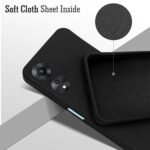 Back Cover for Oppo A58 5G Back Cover Case - Black Silicon