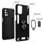 Back Cover Case for Samsung Galaxy F23 5G (Shockproof Polycarbonate Dual Layer Hybrid Armor | Robust Black) D5