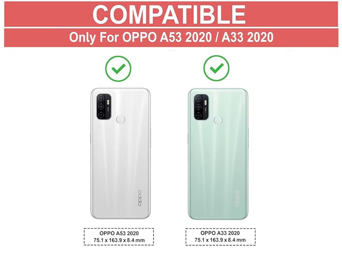 Clear Back Cover Case for Oppo A53 / Oppo A33 Hybrid Transparent Shockproof Armor - Black