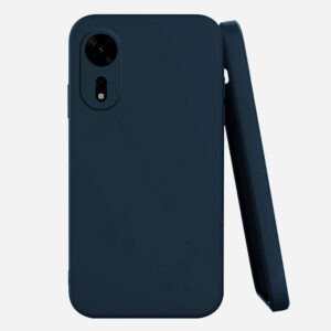 Ultra Soft Rubberised Back Cover for Oppo A78 5G | Inner Velvet Fabric Lining | Matte Silicone Flexible |Raised Bumps for