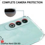 OnePlus Nord CE 4 5G | Best Camera Protection | Ultra Clear Slim Back Cover (Silicone, Transparent)