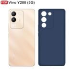 Vivo Y200 (5G) Back Cover | Camera Bump Protection | Ultra Slim Matte Soft Rubberised Case Cover (Silicone Blue)