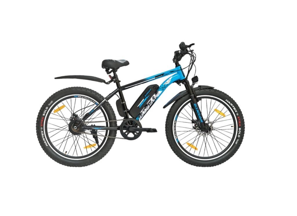 BINSAR Cycle for Men with Rigid Fork, Power Brake , 21 Speed Ideal for 10+ Years -26X2.35 (WATER ICE) S/Speed