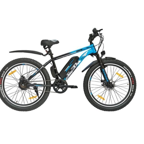 BINSAR Cycle for Men with Rigid Fork, Power Brake , 21 Speed Ideal for 10+ Years -26X2.35 (WATER ICE) S/Speed