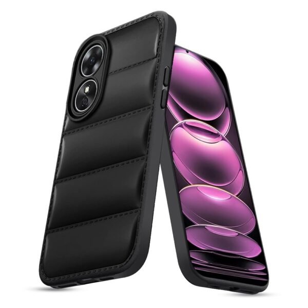 Puffer Edition Silicone Case Cover for Oppo A78 5G | Scratch Resistance Mobile Cover, Camera Protection Case Compatible