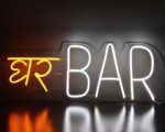 OMI GHAR BAR LED Neon Signs Light (18 x 7 inches) LED Art Decorative Sign - For Wall Decor, Home Restaurants, Wedding Birthday (Copy)