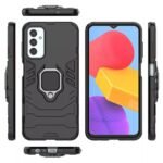 Samsung Galaxy F13 / Galaxy M13 Back Cover | Dual Layer Armor Defender Full Body Protective + PC Hybrid Kickstand Back Case (Black) D5