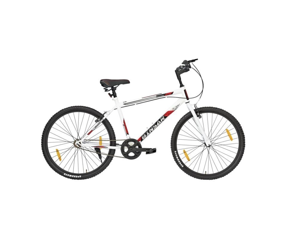 BINSAR Cycle for Men with Rigid Fork, Power Brake , 21 Speed Ideal for 10+ Years -26X2.35 (WATER ICE) S/Speed