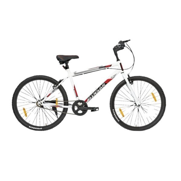 BINSAR Cycle for Men with Rigid Fork, Power Brake , 21 Speed Ideal for 10+ Years -26X2.35 (WATER ICE) S/Speed