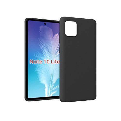 Back Cover for Samsung Galaxy Note 10 Lite - Ultra Slim Soft Clear Finish Liquid Gel Silicon Case - Black