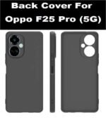 4 Sides Full Protection Silicon Back Cover Case for Oppo F25 Pro (5G) - (Black)