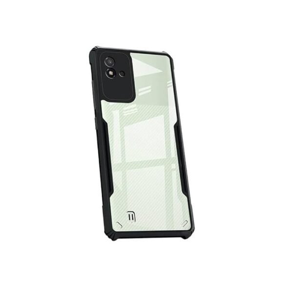 Back Cover for Realme Narzo 50i Back Cover Case - Black Transparent (Eagle)