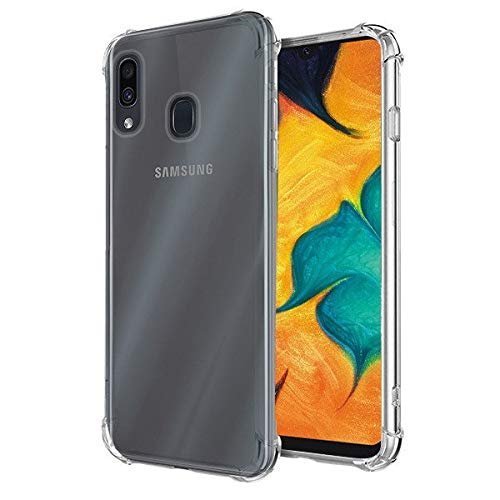 Samsung Galaxy A20 | Shockproof Flexible Protective TPU Bumper Back Case Cover for Samsung a20 - Transparent