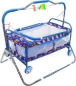 Mosquito Net Jhulla/Cradle with Swing for New Born Baby 1-2 Years (Blue)