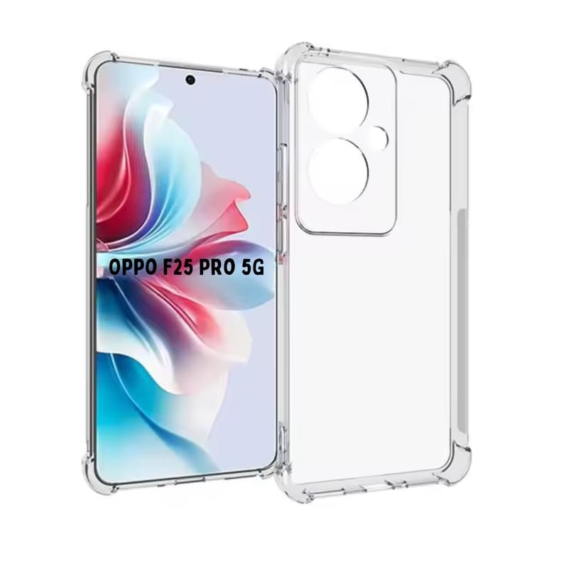 Oppo F25 Pro 5G Back Cover Case Soft Silicone Back Case Cover for Oppo F25 Pro 5G (Transparent)