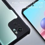 Redmi Note 10 / Redmi Note 10s Back Cover | hockproof Anti-Slip Grip Crystal Clear Camera Protect Hybrid | Transparent Black