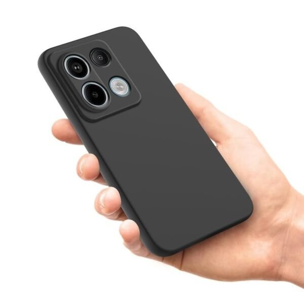 Poco X6 5G, [Bumper] Exculsive Silicon Candy with Anti Dust Plugs Shockproof Slim Back Cover Case for Poco X6 5G - Black