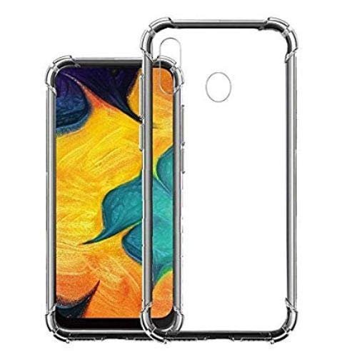 Samsung Galaxy A20 - Soft Silicone Shockproof Bumper Case Back Cover in Transparent[Air Cushion Technology]-for Samsung Galaxy