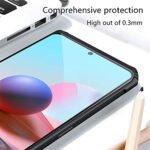 Redmi Note 10 / Redmi Note 10s Back Cover | hockproof Anti-Slip Grip Crystal Clear Camera Protect Hybrid | Transparent Black