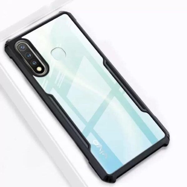 Back Cover Case for Vivo Z1 Pro Crystal Clear Back case with Side Bumper || Hybrid case || Camera Pritection