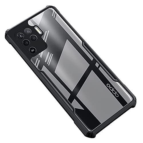 Back Cover for Oppo A94 | Shockproof Soft TPU Clear Transparent Eagle Back Cover Case for Oppo A94 (Black)