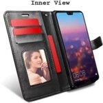 Compatible for Mi Redmi Note 10 Pro Max Flip Back Cover | Dual Stiched Leather | Shock Proof | Wallet Style Back