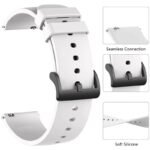 JBJ Soft Silicone Smartwatch Strap/Band with Black Metal Buckle Strap for Smartwatch