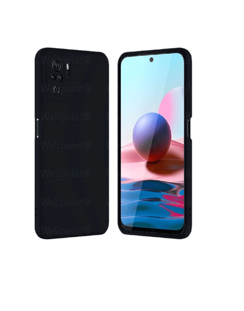 Back Cover For Redmi Note 10/ 10S (Silicone Black )