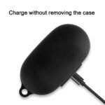 Full Protective Silicone OnePlus Buds Earbuds Z TWS colour Black Case Cover Anti Fall with Hook, Black