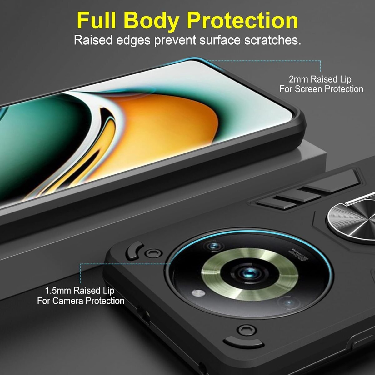 Back Case Cover for Realme 11 Pro Plus 5G (Silicone, Thermoplastic Polyurethane_Black)