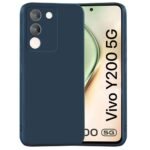 Vivo Y200 5G Back Cover | Camera Bump Protection | Soft Rubberised Case Cover (Blue)