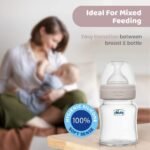 Chicco Well-Being Glass Feeding Bottle (120ml, Slow Flow) Neutral