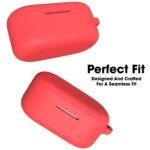 Earphone Case Cover Compatible for OnePlus Nord Buds 2,  colour Red Soft Silicone Skin Case Cover Shock-Absorbing Protective Case