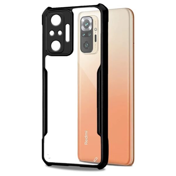 Back Cover Case for Mi Redmi Note 10 Pro/Pro Max (Shockproof | Crystal Clear | Hybrid TPU & PC | Transparent Back |