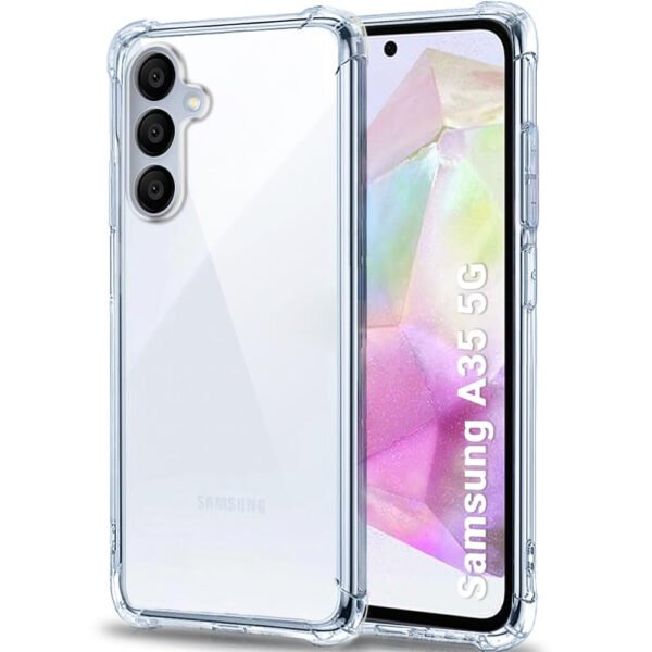 Transparent Crystal Clear Back Cover Case for Samsung Galaxy A35 5G | (TPU, Transparent)