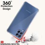 Crystal Clear Back Cover Case for Samsung Galaxy M33 5G | 360 Degree Protection | Shock Proof Design | Transparent